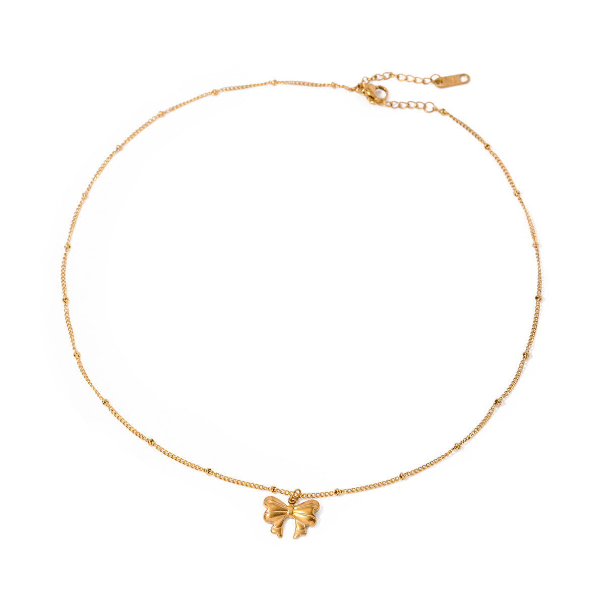 Collier pendentif papillon en acier inoxydable doré 18 carats, exquis et léger