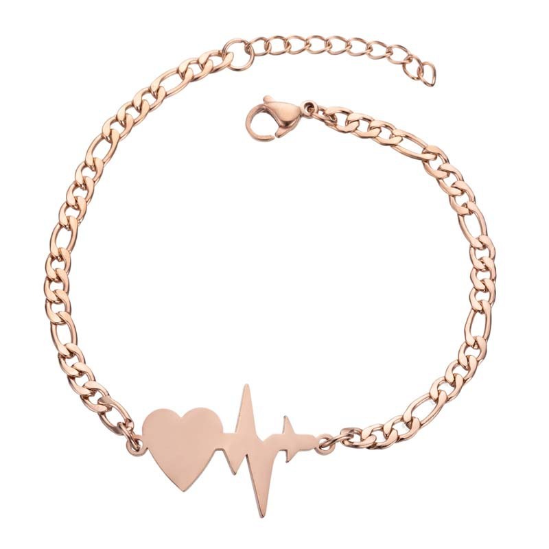 Bracelet ECG en acier inoxydable pour femme