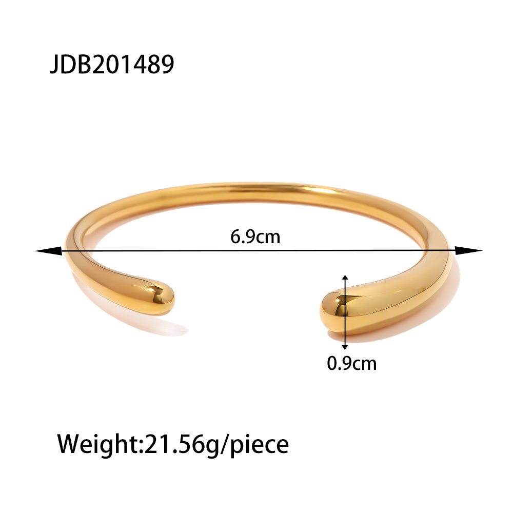 Fashion Stainless Steel Simple Opening Bracelet