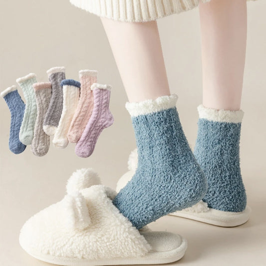 Chaussettes Mugy - épaisses en polaire corail