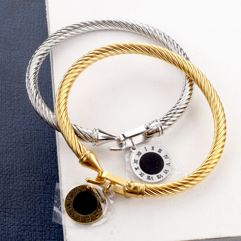 Horseshoe Buckle Stainless Steel Bracelet