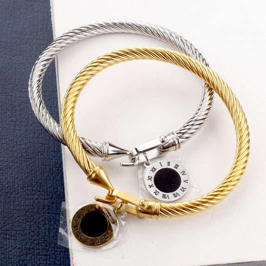 Horseshoe Buckle Stainless Steel Bracelet