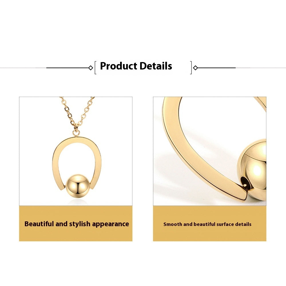 Collier de Saint-Valentin avec chaîne à billes en acier inoxydable