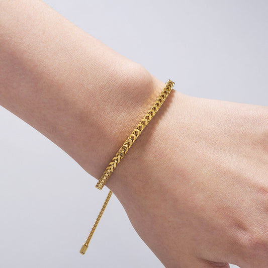 Bracelet simple réglable en acier inoxydable pour femme