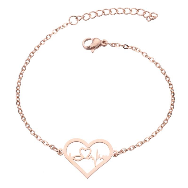 Bracelet ECG en acier inoxydable pour femme