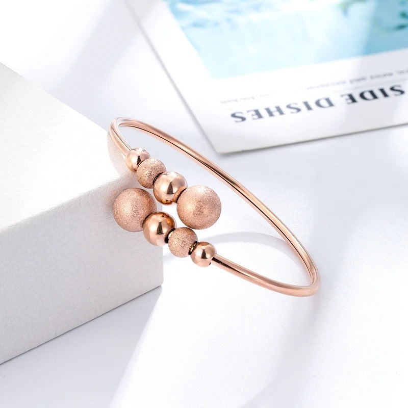 Bracelet à perles en acier inoxydable