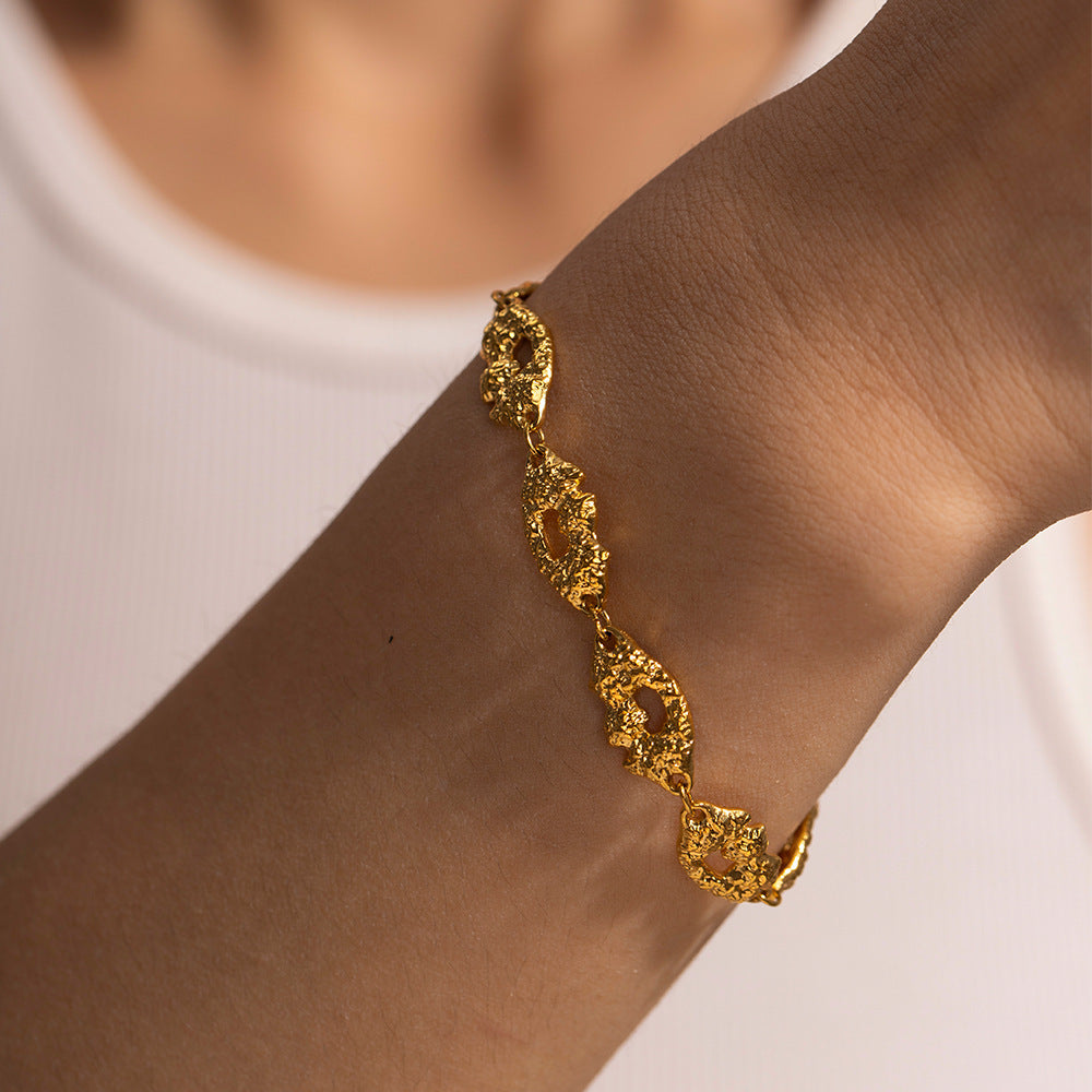 Stainless Steel Vintage Texture Bracelet