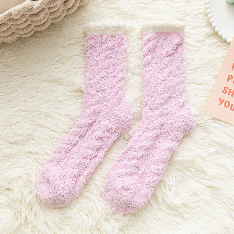 Chaussettes Mugy - épaisses en polaire corail
