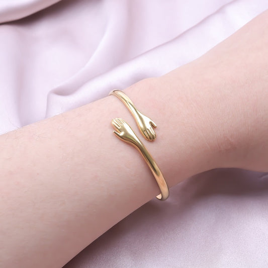 Titanium Steel C- Shaped Bracelet Snake-shaped Adjustable Stainless Steel Bracelet