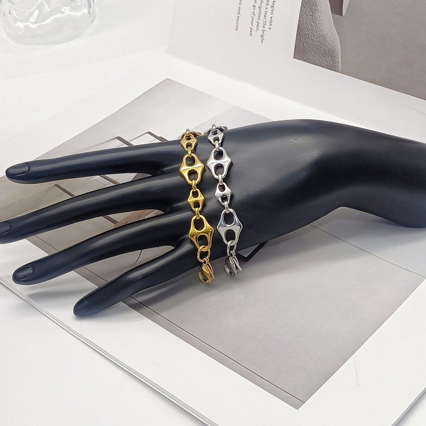 Bracelet nez de cochon en acier inoxydable