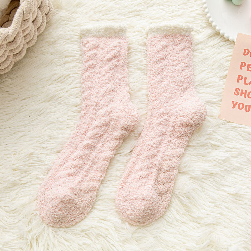 Chaussettes Mugy - épaisses en polaire corail