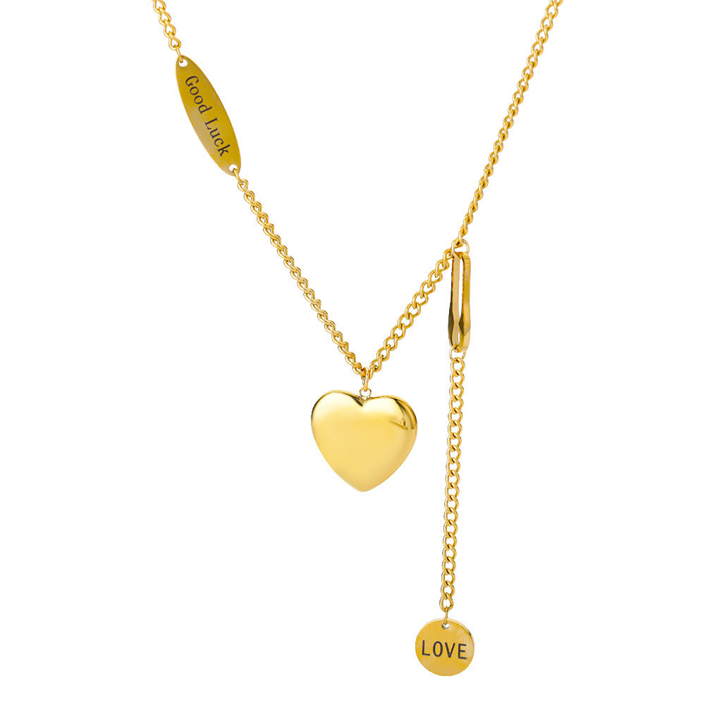 Colliers multicouches avec pendentif cœur pour femmes, chaîne en acier inoxydable, ras du cou en zircon, lune et étoile, bijoux de mariage