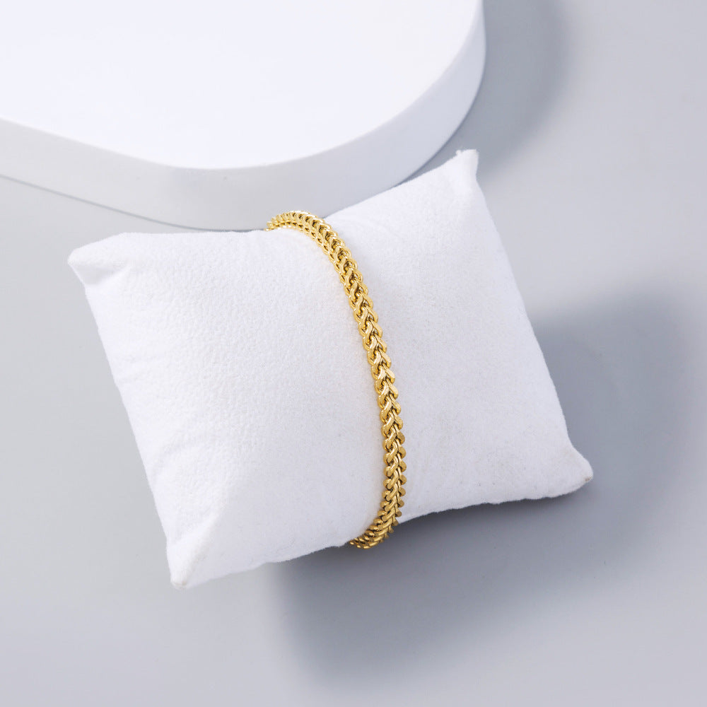 Bracelet simple réglable en acier inoxydable pour femme