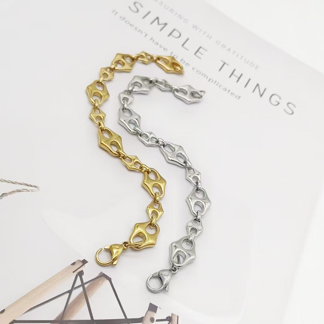 Bracelet nez de cochon en acier inoxydable