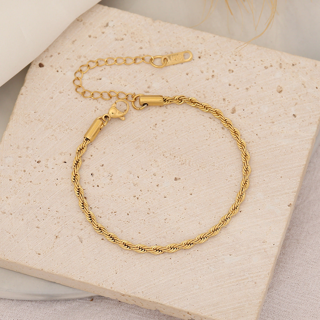 Bracelet chaîne simple en acier inoxydable de niche