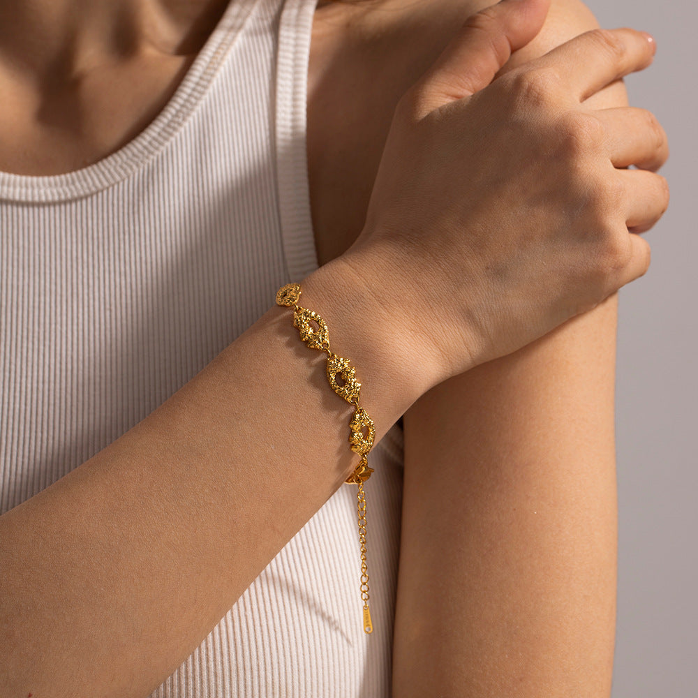 Stainless Steel Vintage Texture Bracelet
