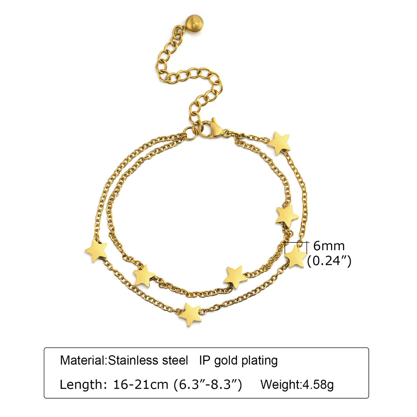 Stainless Steel XINGX Double-layer Bracelet