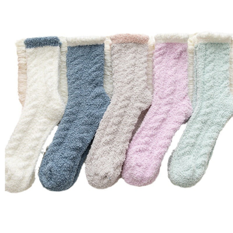 Chaussettes Mugy - épaisses en polaire corail