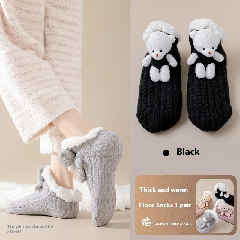 Chaussettes Mika rembourrées et chaudes, en laine d'agneau