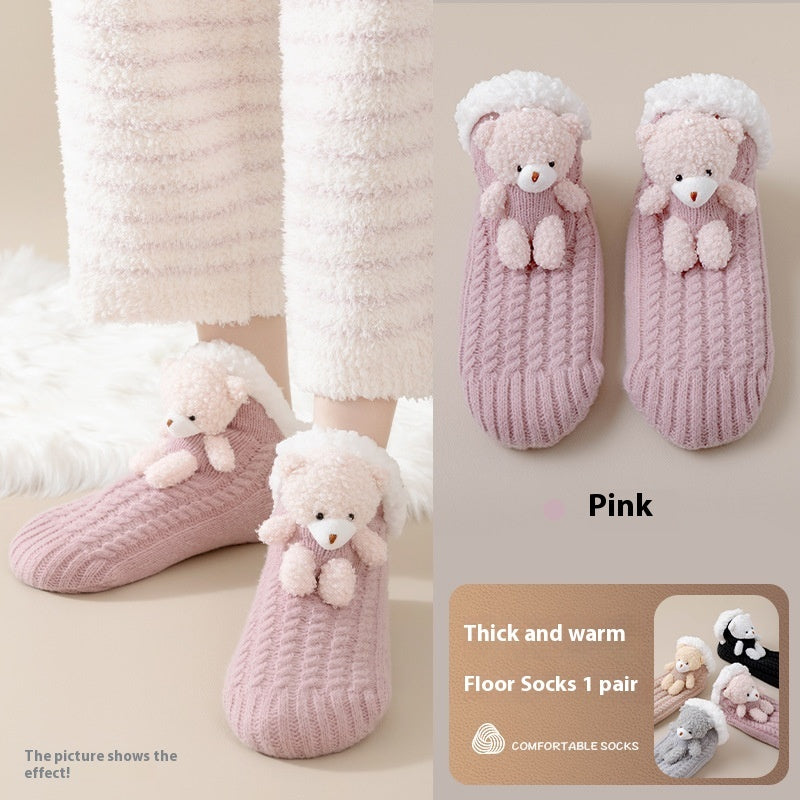 Chaussettes Mika rembourrées et chaudes, en laine d'agneau