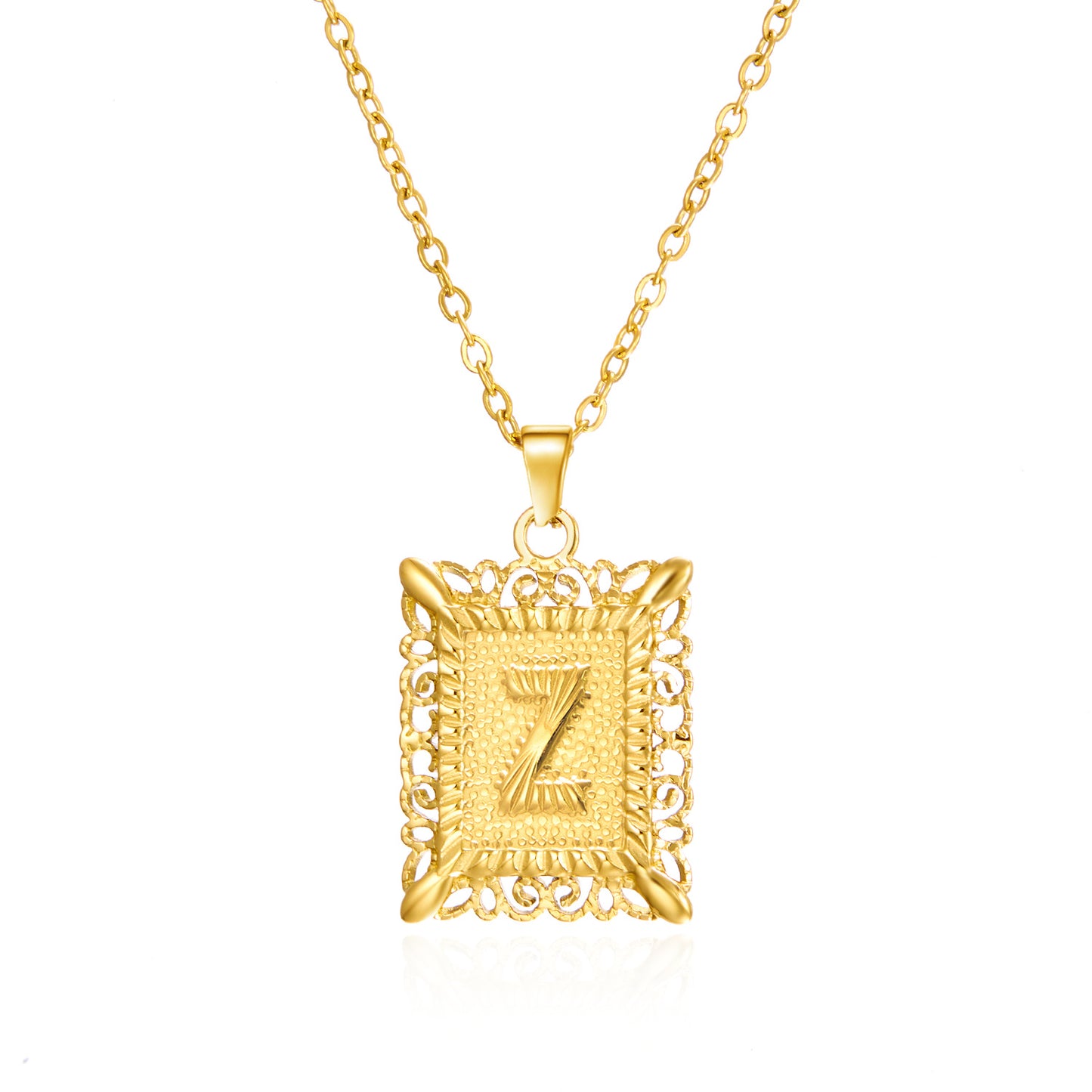 Collier ras du cou en acier inoxydable avec initiales de l'alphabet 26 pour homme et femme, couleur or, idéal pour une fête d'anniversaire ou comme cadeau.