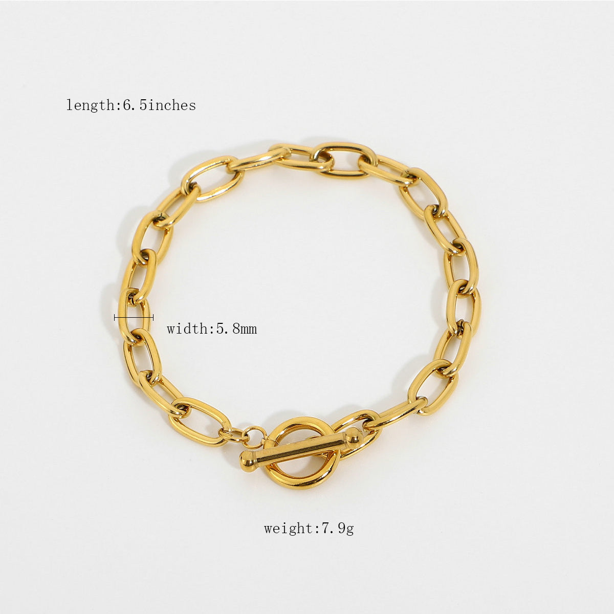Women's Stainless Steel Gold Pearl Bracelet