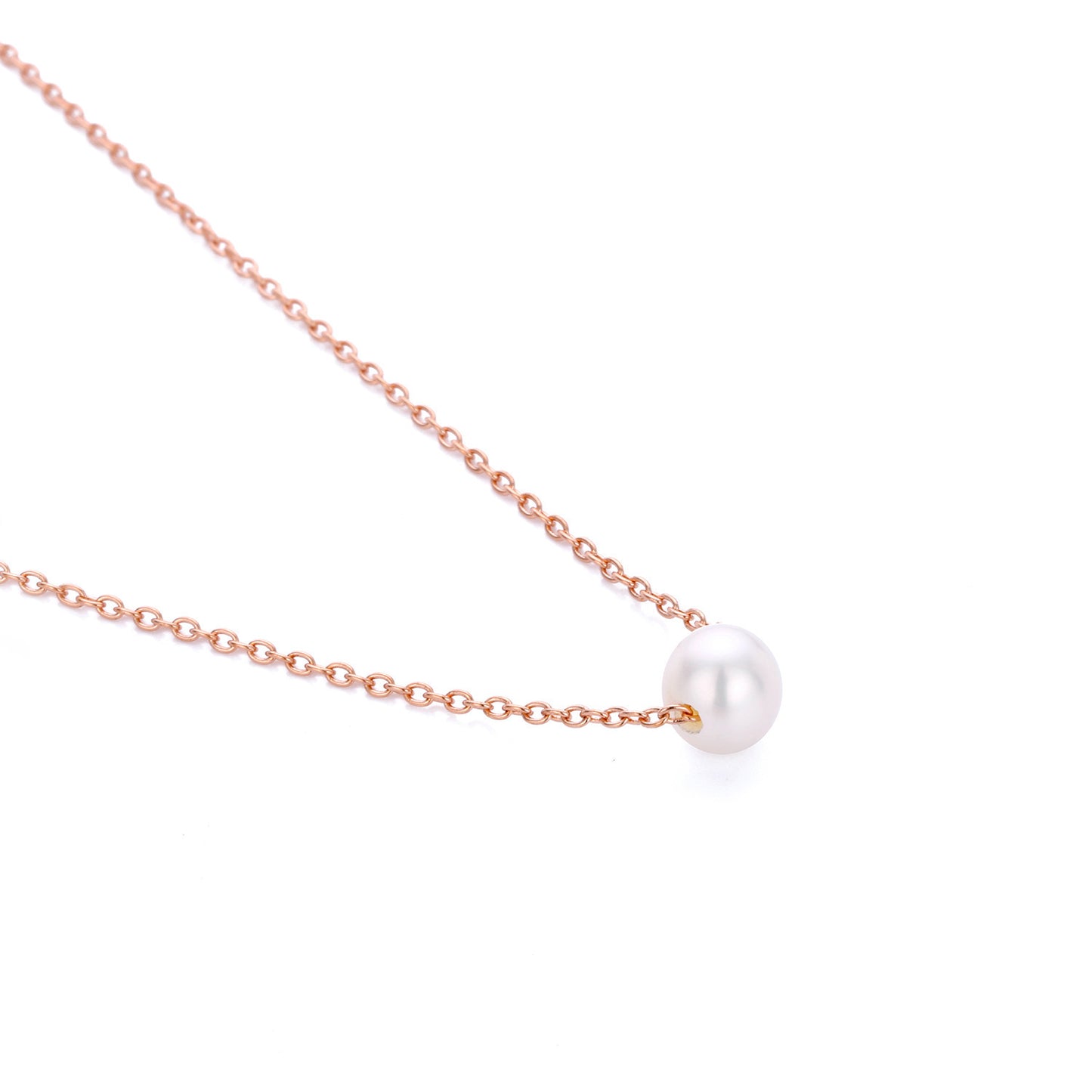 Collier en acier inoxydable avec pendentif en perle