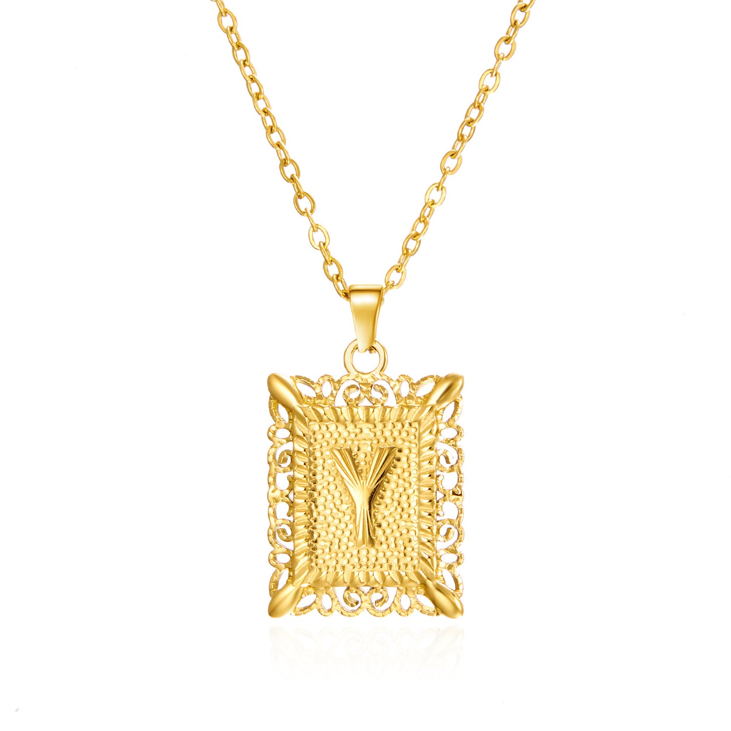 Collier ras du cou en acier inoxydable avec initiales de l'alphabet 26 pour homme et femme, couleur or, idéal pour une fête d'anniversaire ou comme cadeau.