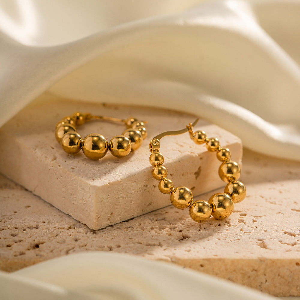 Boucles d'oreilles pendantes en acier inoxydable