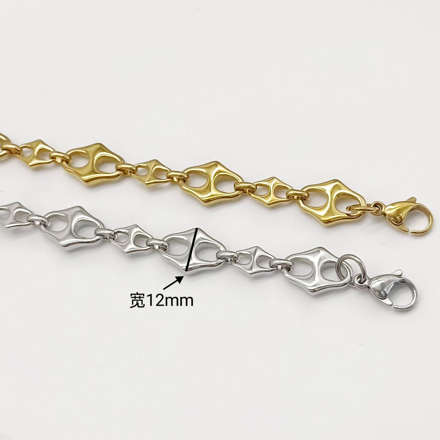 Bracelet nez de cochon en acier inoxydable