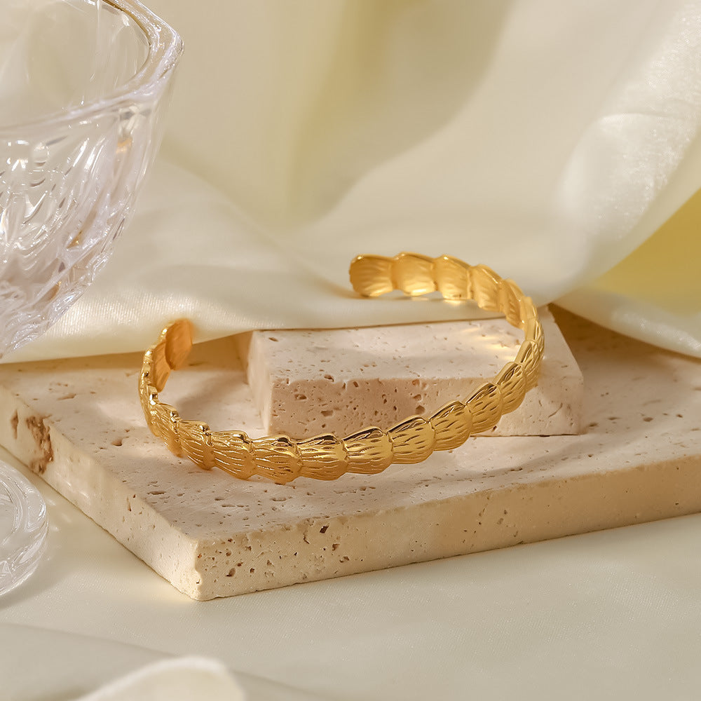 Women's Titanium Steel Bracelet Stainless Steel 18k Gold Plated