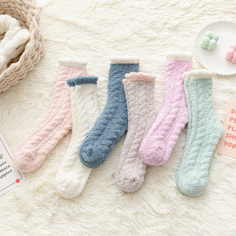 Chaussettes Mugy - épaisses en polaire corail