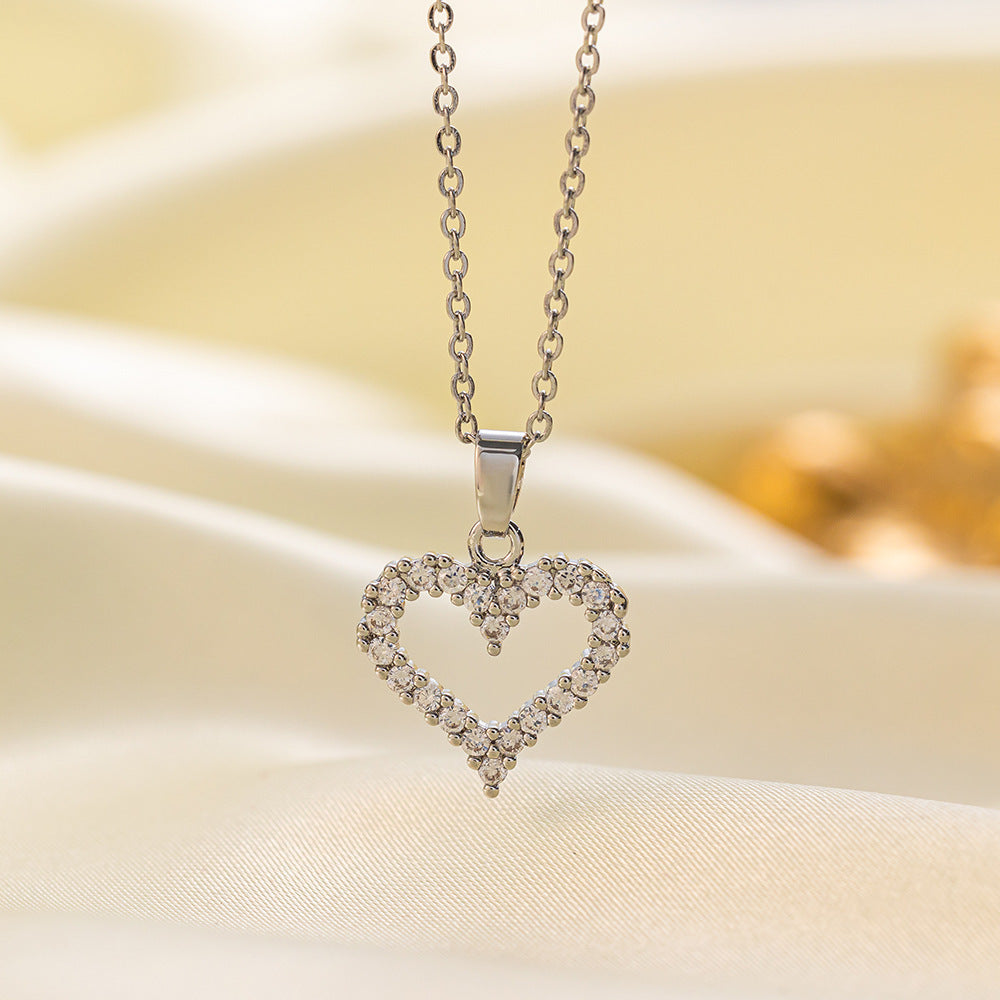 Collier en acier inoxydable pour femme, pendentif en or plaqué cuivre, chaîne de clavicule, cadeau pour mère et petite amie