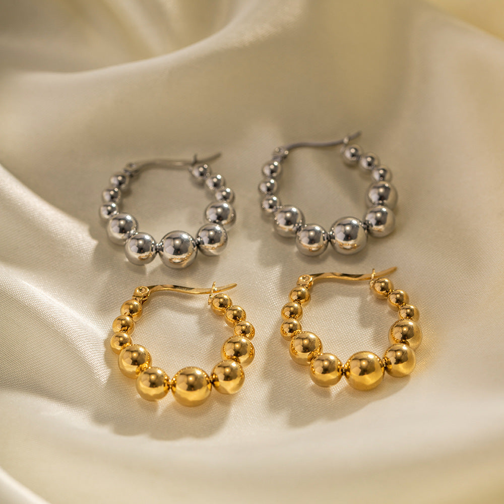 Boucles d'oreilles pendantes en acier inoxydable