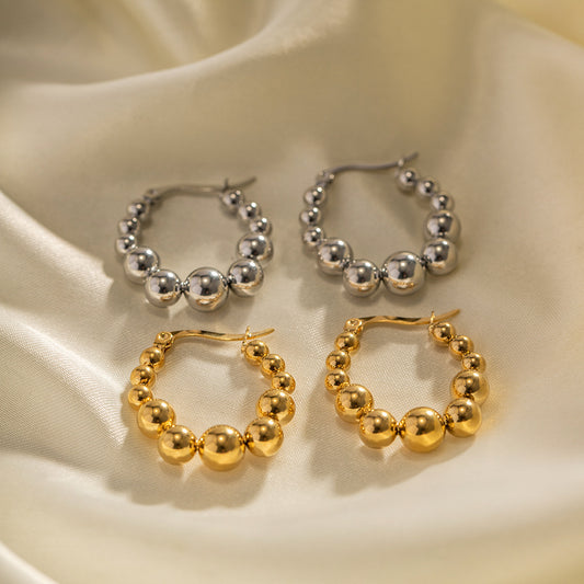 Boucles d'oreilles pendantes en acier inoxydable