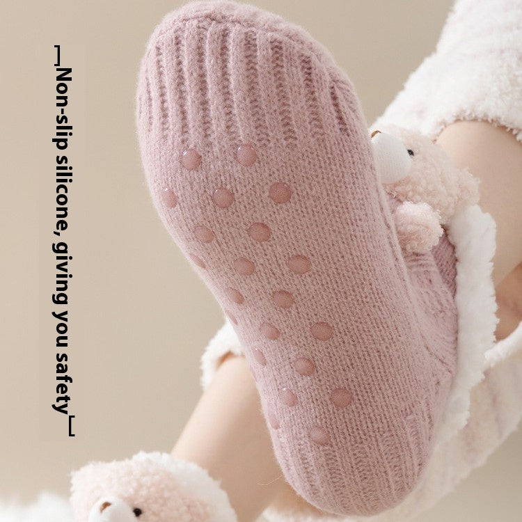Chaussettes Mika rembourrées et chaudes, en laine d'agneau