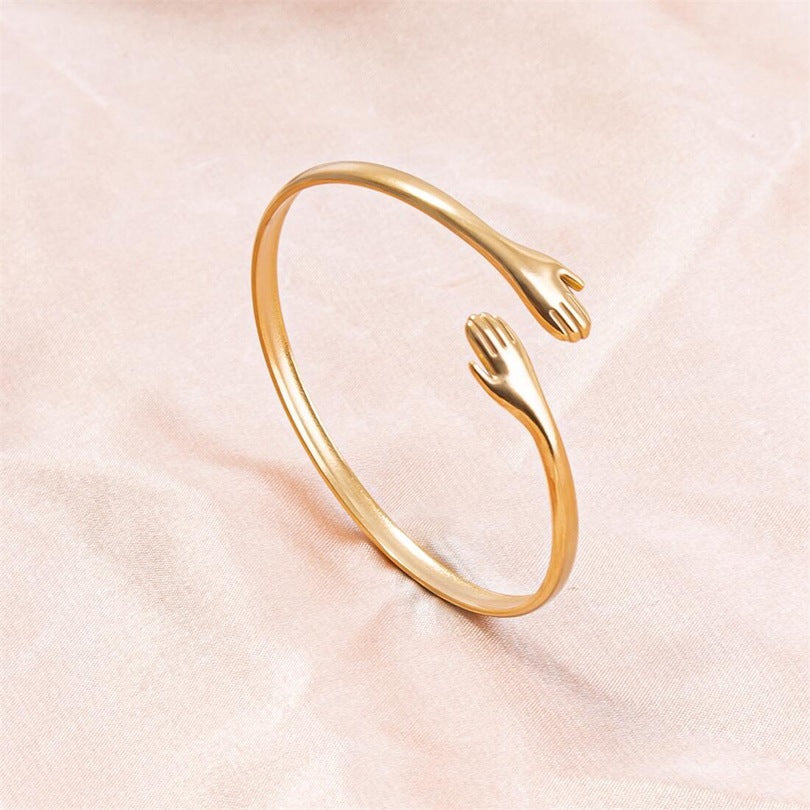 Titanium Steel C- Shaped Bracelet Snake-shaped Adjustable Stainless Steel Bracelet